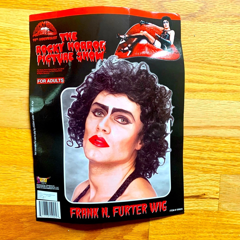 Frank N Furter Black Wig- from Rocky Horror Picture Show